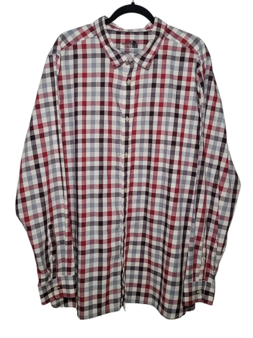 The North Face Mens Red Plaid Long Sleeve Button Up Shirt XXL Grandpacore